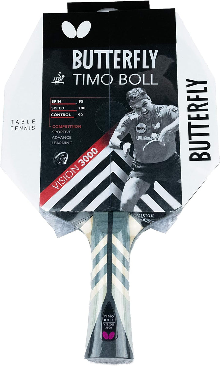 Butterfly® Timo Boll Vision 3000 Tischtennisschläger | Tischtennis Racket Bat TT Profi Wettkampfschl