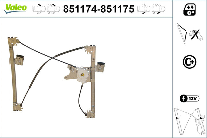 Valeo Fensterheber Vorne Links 851174