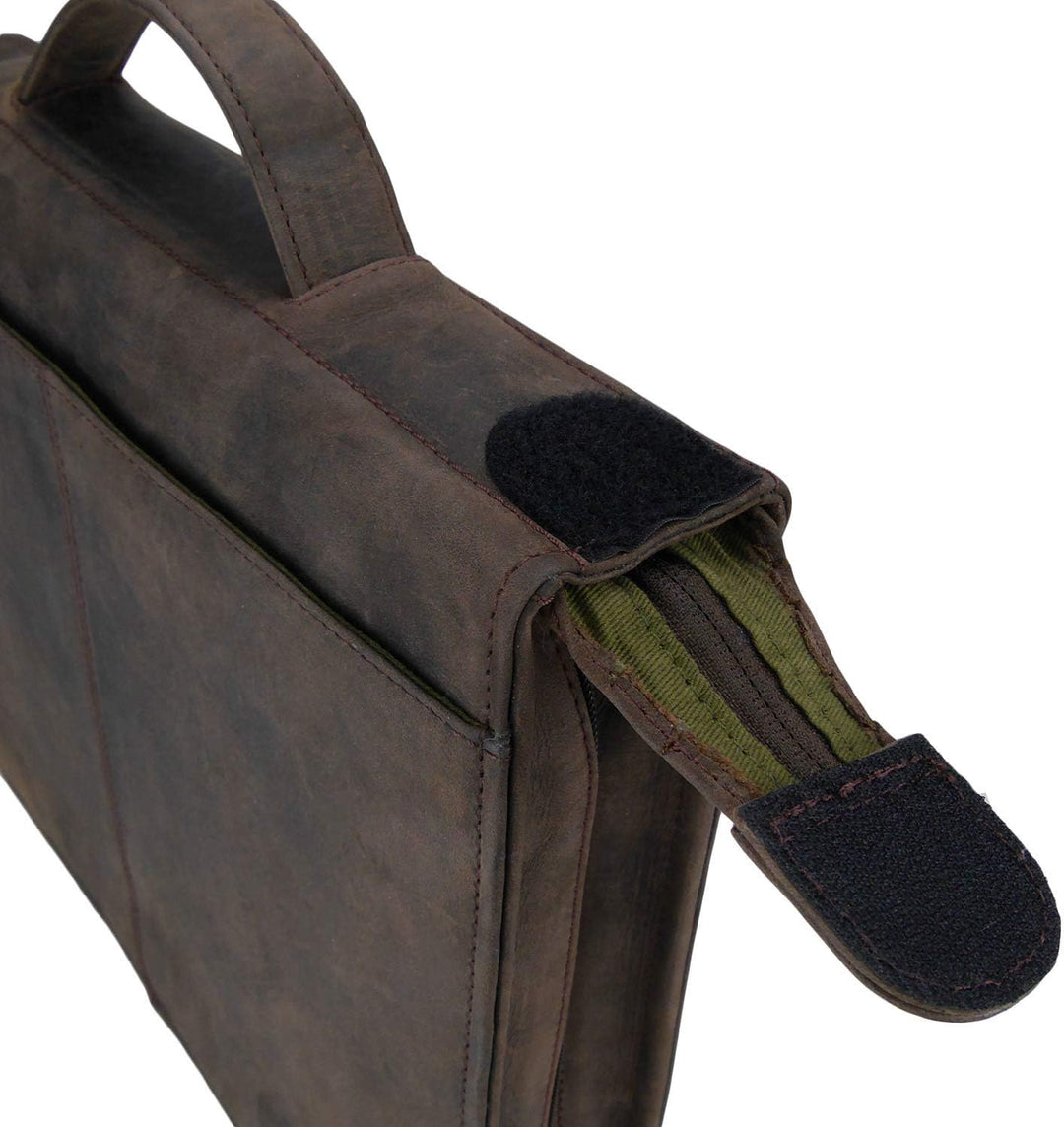 Greenburry Dokumentenmappe Leder - Braun Vintage Revival - Hochwertiges Rindsleder - Schreibmappe Le