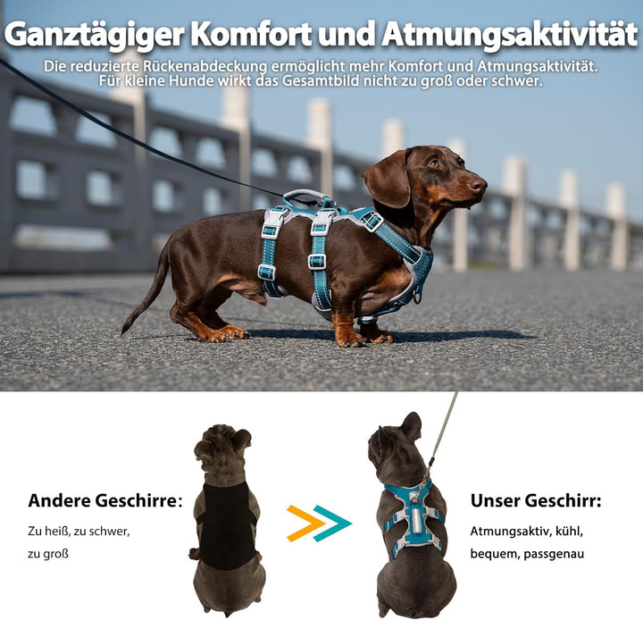 Huntboo Hunde Sicherheitsgeschirr,Hundegeschirr Ausbruchsicher, Hundegeschirr für Grosse Hunde No Pu
