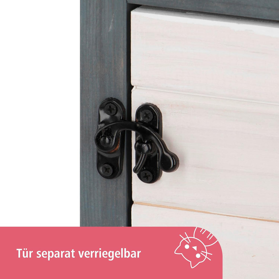 Kerbl Pet Katzenschrank Ida, Versteck für Katzentoilette oder Liegekissen, Katzentoilettenhaus, Katz