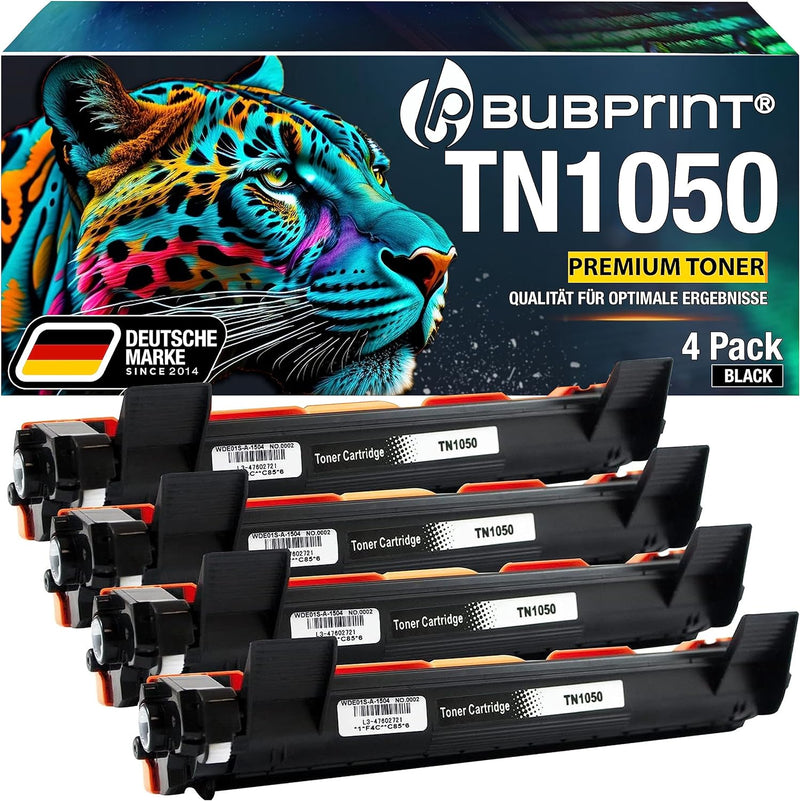 4er-Pack Bubprint Kompatibel Toner als Ersatz für Brother TN-1050 TN1050 für HL-1110 MFC-1910W DCP-1