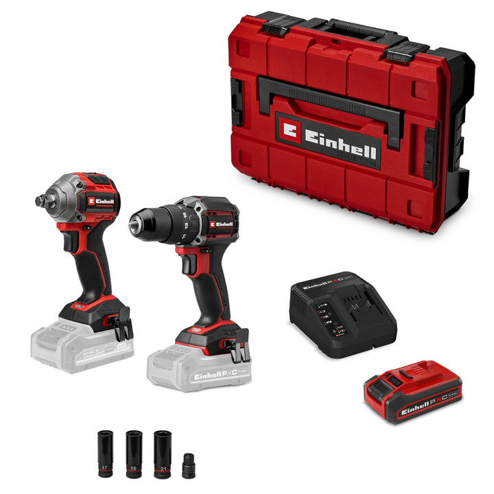 Einhell Professional Akku-Schlagbohrschrauber + Schlagschrauber Set Professional Schlagbohrschrauber