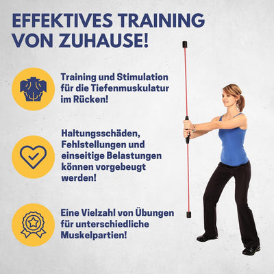 Best Sporting Schwingstab Fitness in 3 Farben I Swingstick für Ganzkörpertraining I Gymnastikstab mi