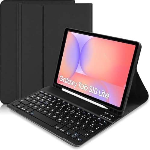 Tastaturhülle für Samsung Galaxy Tab S10 FE/S9 FE 10.9"/S9 11", Magnetische abnehmbare Bluetooth-Tas
