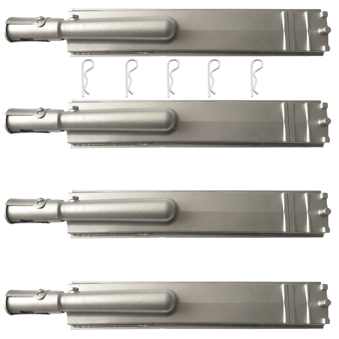 Heavy Duty Cast Stainless Steel BBQ Grill Burner 4 Pack for Bull, Replacement Parts for Cal Flame Bl