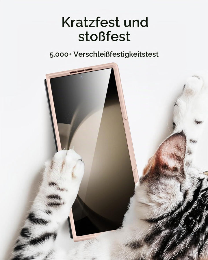 Miimall Kompatibel mit Samsung Galaxy Z Fold 6 Hülle mit S-Pen Holder, [Anti-SPY Displayschutz] Ultr
