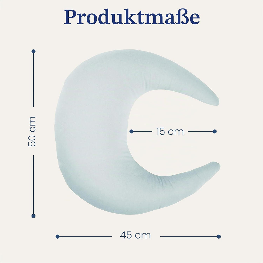 snuggle me® Stillkissen klein - Stillmond mit Stillkissenbezug aus 100% Bio-Baumwolle, Stillhörnchen