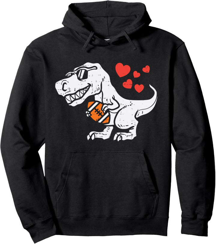 American Football Trex Dinosaurier-Herzen, niedlich, Sport, Jungen, Kinder Pullover Hoodie