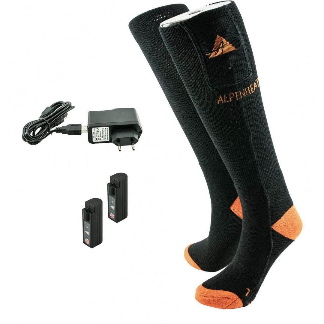 Alpenheat Fire Beheizte Socken 36-38 Schwarz/Orange, 36-38 Schwarz/Orange