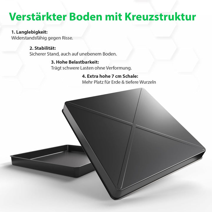 BigDean 2X Allzweckwanne 60x60x7cm ideal als Grillrost Wanne