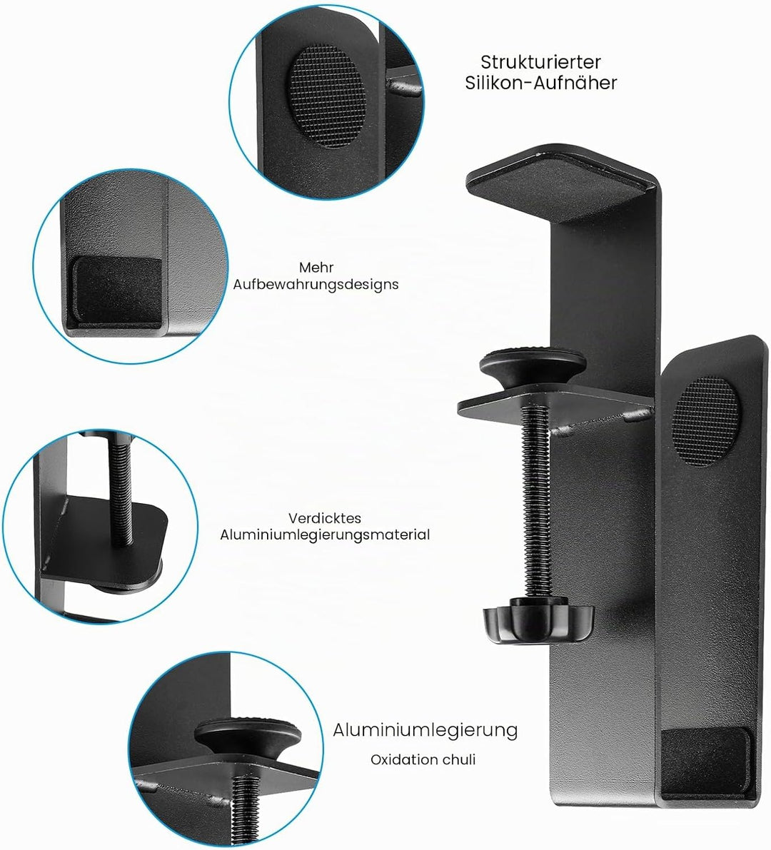 Schreibtischseitenlaptop-Halterung, Verstellbare Schreibtisch Seitenaufbewahrung, Laptop Ständer Lap