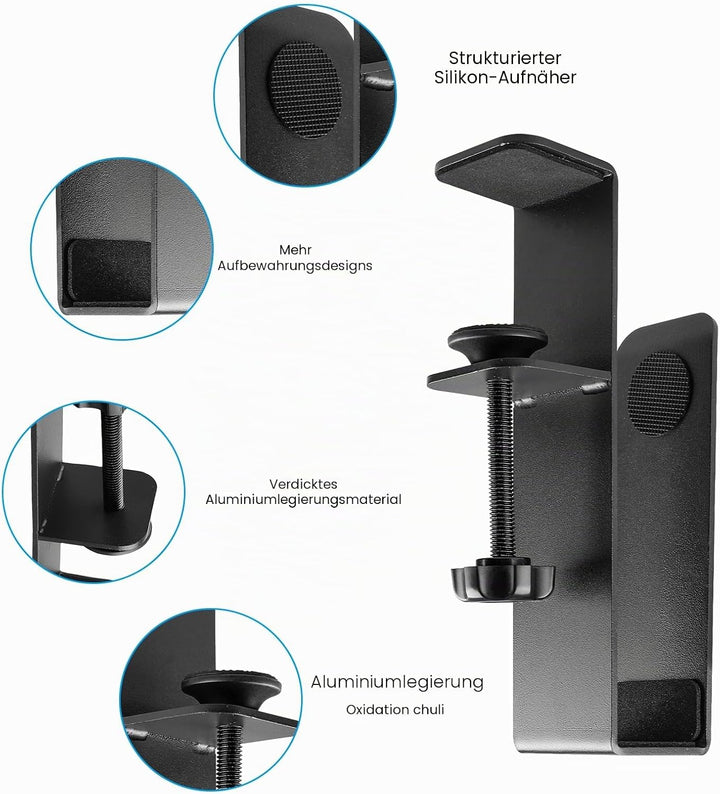 Schreibtischseitenlaptop-Halterung, Verstellbare Schreibtisch Seitenaufbewahrung, Laptop Ständer Lap