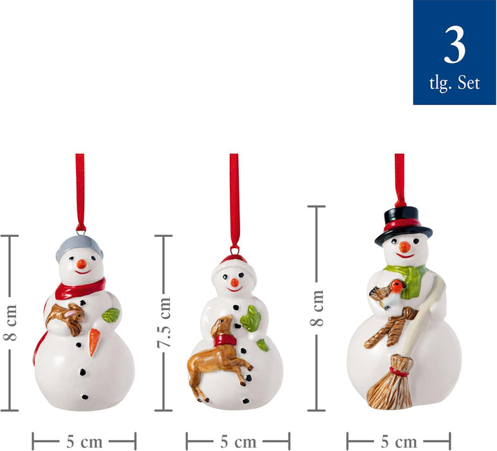Villeroy & Boch – Nostalgic Ornaments Ornamente Weihnachten Bunt, Weihnachtsdekorationen Schneemänne
