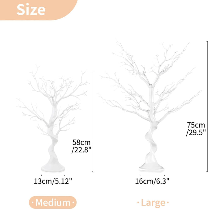 Nuptio Künstlicher Weihnachtsbaum Dekorative Bäume Weisser Zweigbaum 58cm Hoch Halloween Dekoratione