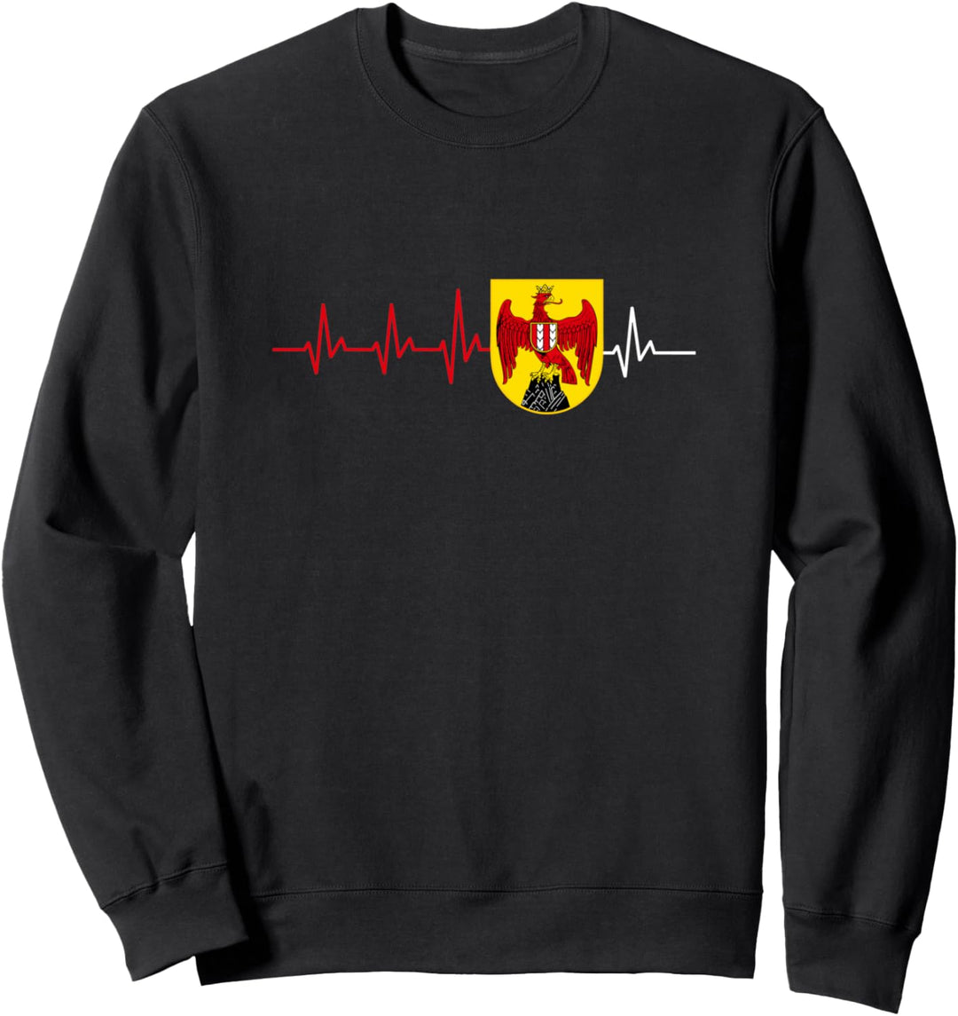 Burgenland Fahne Flagge Wappen Burgenländisch Herzschlag Sweatshirt