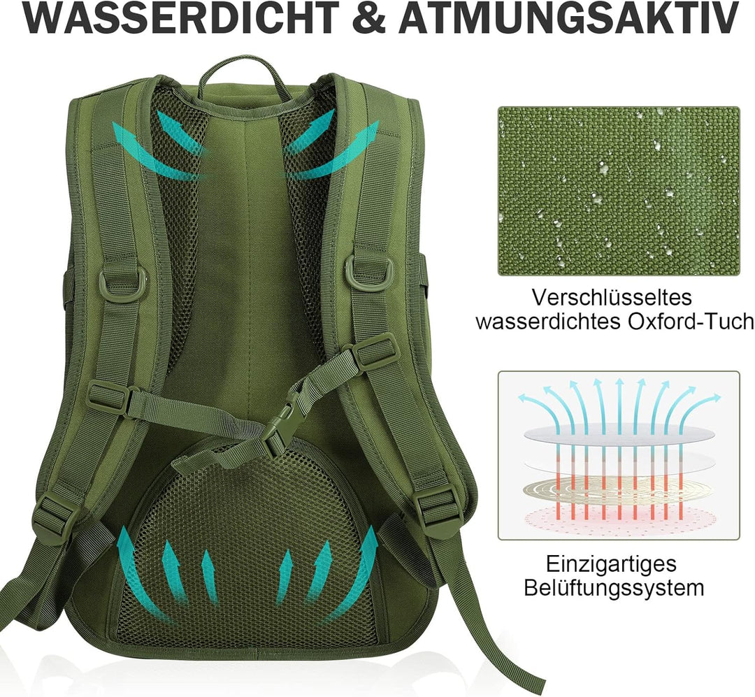 SHANNA Militärrucksack 35L/50L Armee Rucksack Molle, Hohe Kapazität Trekkingrucksack Wanderrucksäcke