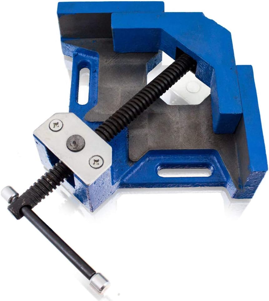 BITUXX® Präzisions Winkelschraubstock 100mm Winkelspanner Gehrungszwinge Schweisswinkel Industriesch
