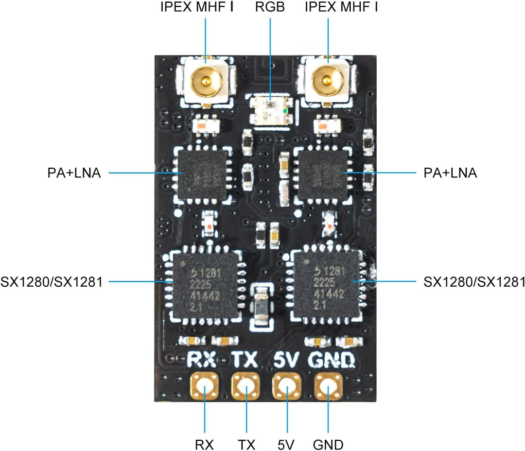 BETAFPV SuperD ELRS Diversity Receiver with Dual Receiver Chains 2 Antennas TXCO Tech Support CRSF P
