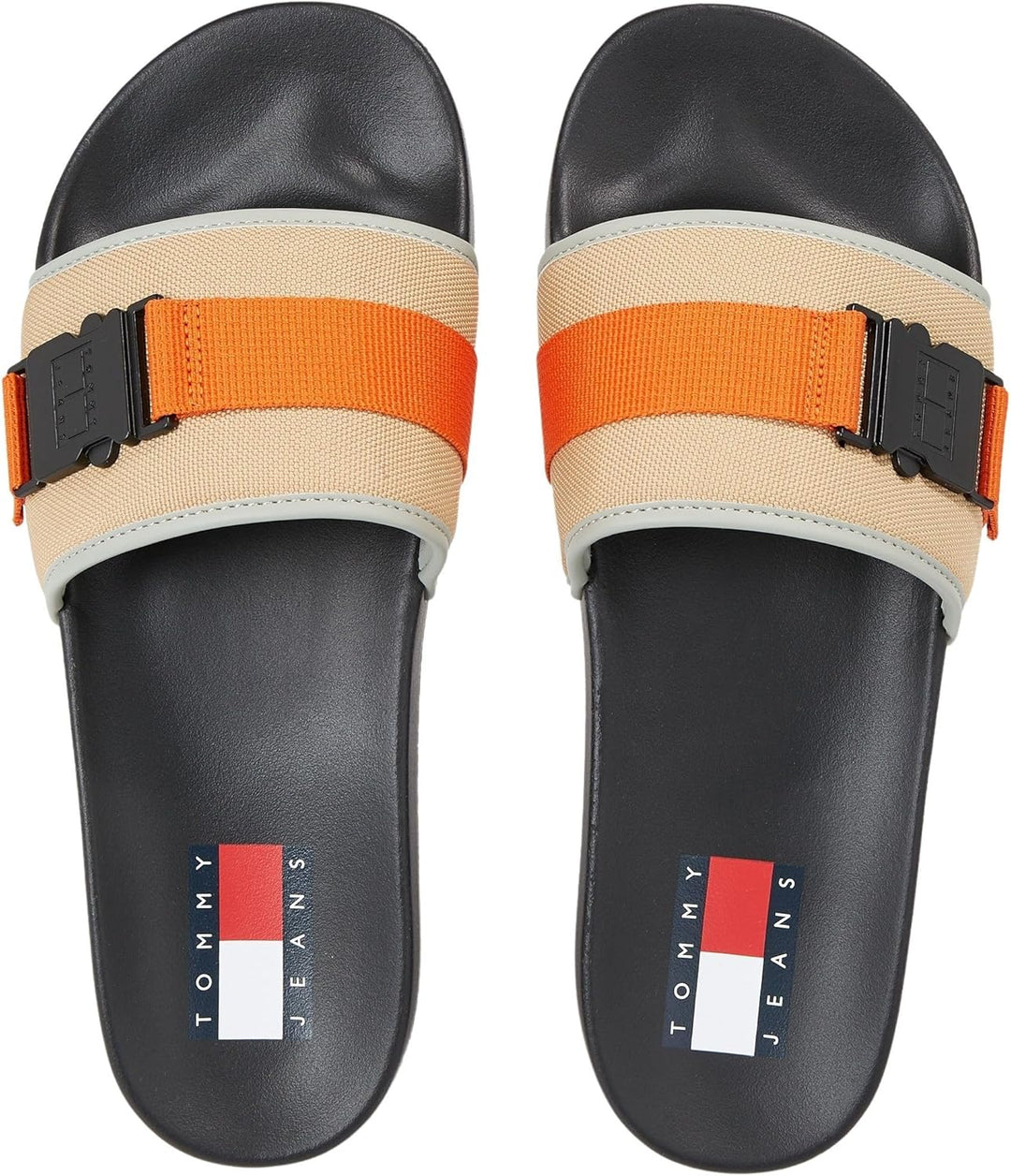 Tommy Jeans Herren Tjm Bucke Pool Slide Schlappen 41 EU Beige, 41 EU Beige