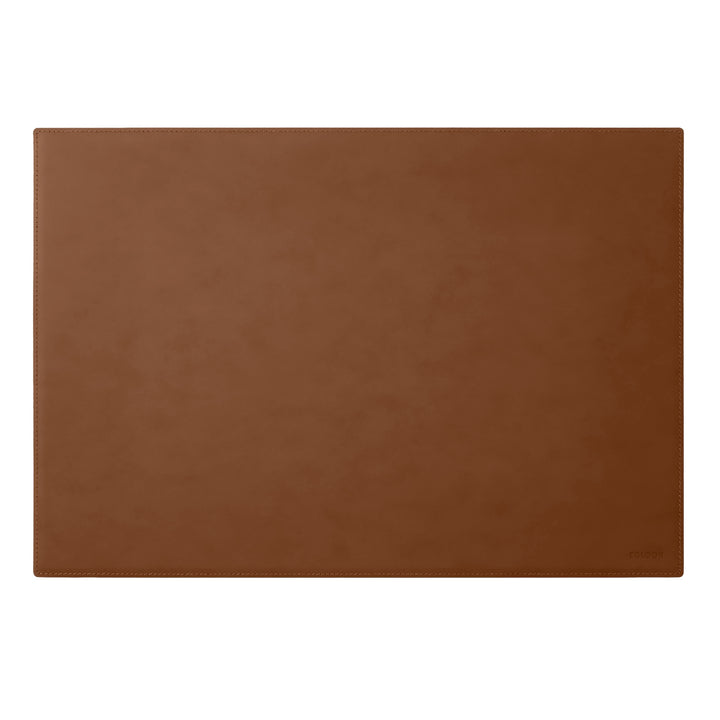 Eglooh - Mercurio - Schreibtischunterlage aus Leder Orange Braun cm 65x45 - Handwerkliche Nähte und