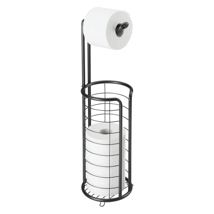mDesign Toilettenpapierhalter stehend - moderner Papierrollenhalter fürs Badezimmer - rostbeständige