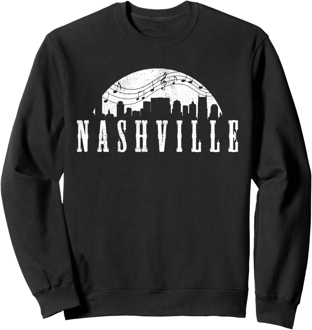 Nashville Skyline - Music City USA Country Musik Souvenir Sweatshirt