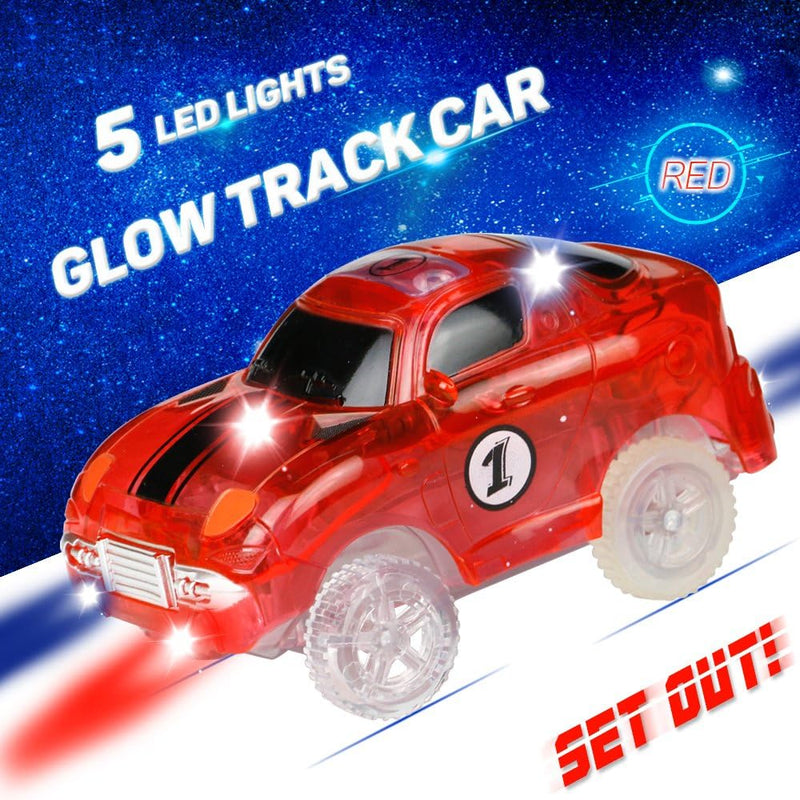 2 LED Race Cars Spielzeug Glow in The Dark für Kinder 3 4 5 6 7 8, MEHRWEG (2 Autos), 2 Autos