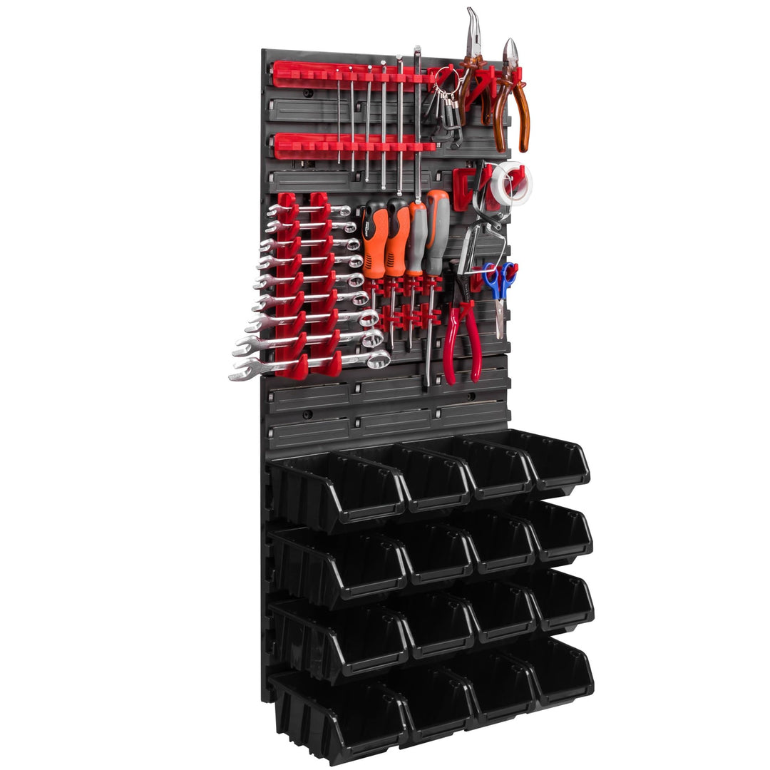 16 Stapelboxen Werkzeughalter Wandregal Werkstattregal Werkzeugwand 39x78cm Werkzeughalter Lagersyst