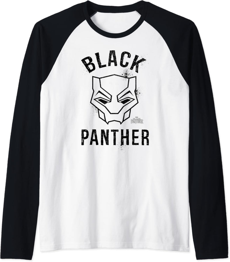 Marvel Black Panther Movie Collegiate Graffiti Mask Raglan