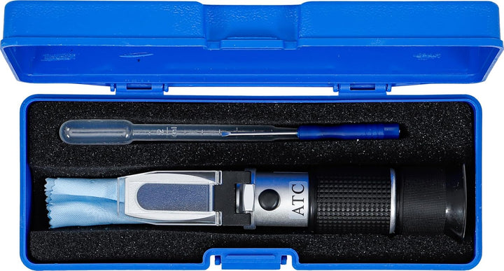 BGS 1824 | Refraktometer | 4-tlg. | Prüfer für Frostschutz, Kühlwasser, AdBlue, Refraktometer
