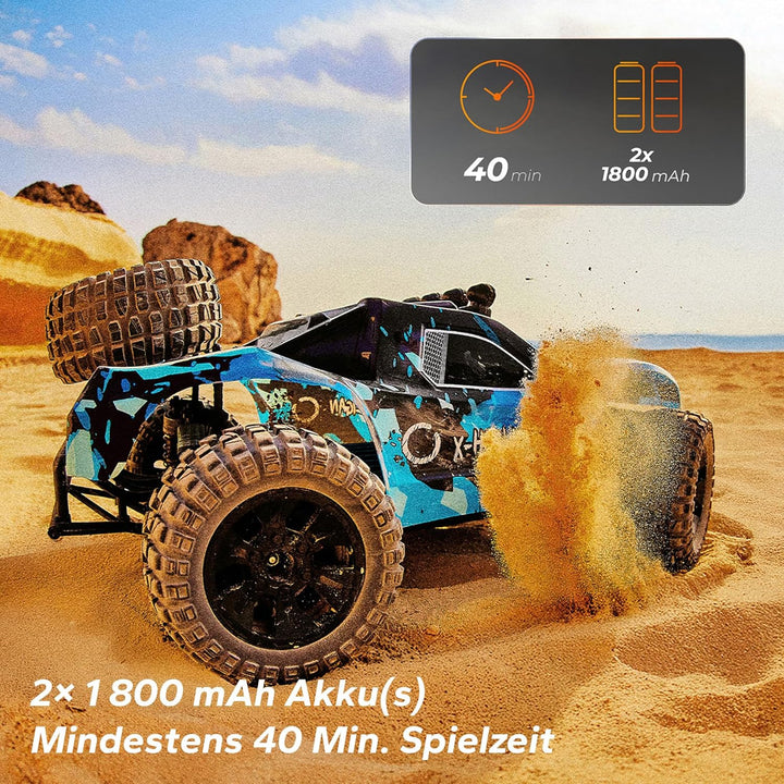 Overmax X-Hooligan Grosses Schnelles Ferngesteuertes Auto, Massstab 1:10, Geschwindigkeit 50 km/h Re
