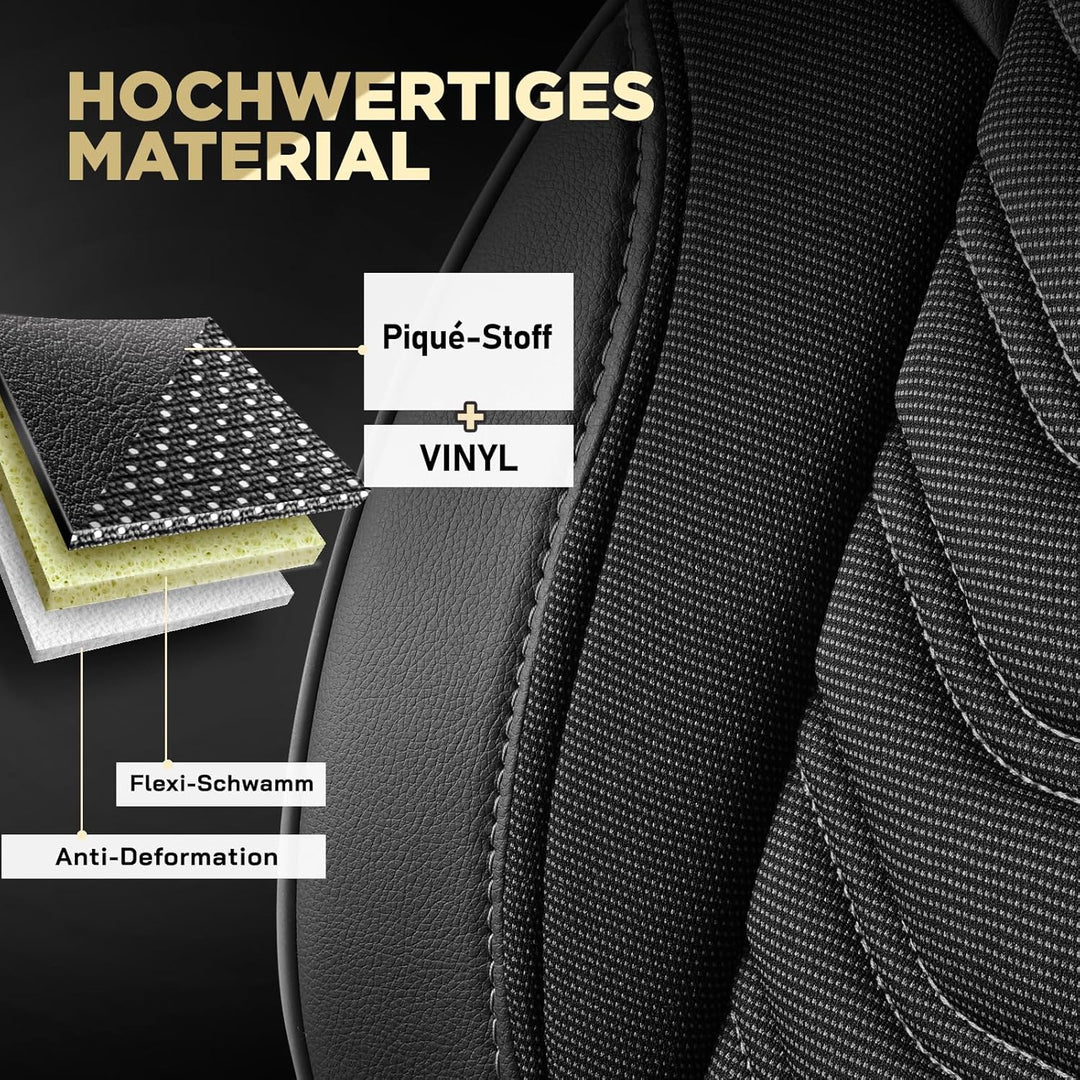 Autositzbezüge Universal 2+1 für FIAT Ducato, Peugeot Boxer, Citroen Jumper (2014-2024) – Vordersitz