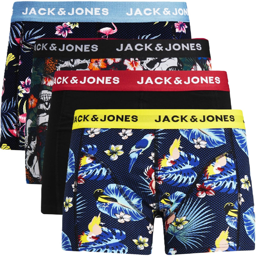 Jack Jones Boxershorts 4er Pack Mix Trunks Boxer Short Unterhose S 4er Paket #90, S 4er Paket #90