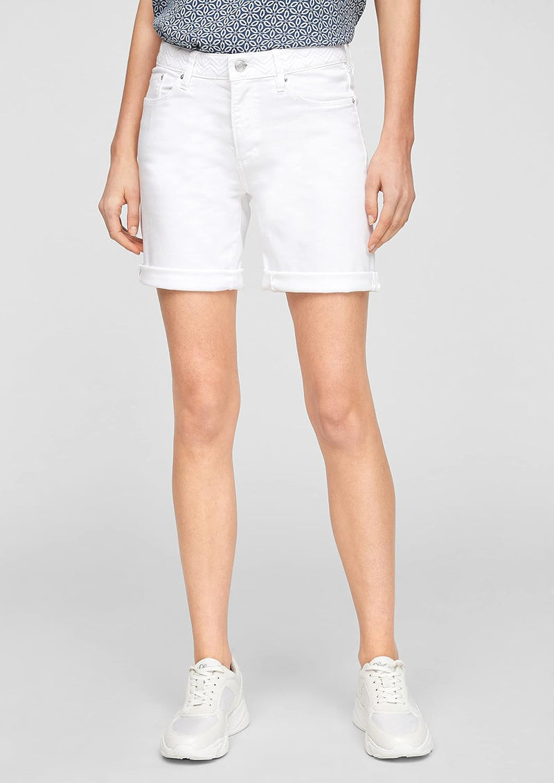 s.Oliver Damen Shorts 46 Weiss, 46 Weiss