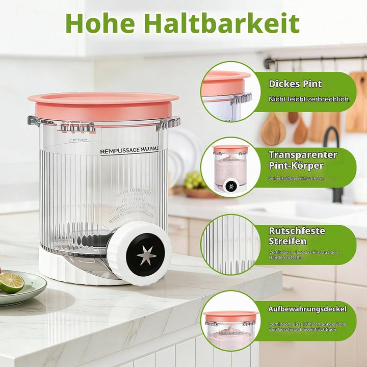 4 Stück Behälter für Ninja Swirl CREAMi,480 ml Creami Tubs Kompatibel mit Ninja CREAMi Softeismaschi