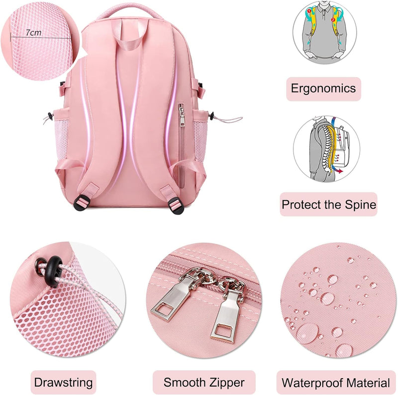 FANDARE Beiläufig Rucksack Schulrucksack Schultasche Junge Mädchen Schulranzen Daypacks mit 15.6 Zol