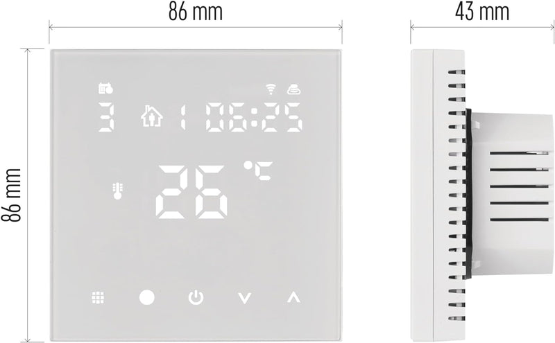 EMOS GoSmart WiFi Raumthermostat für Fussbodenheizung mit App, programmierbarer Smart-Thermostat ink