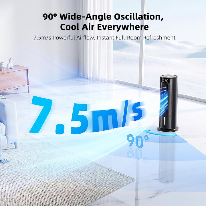 Tragbare Klimaanlage, tragbarer Luftkühler, mobile Mini-Klimaanlage mit Wassertank, Sprühmodus, Time