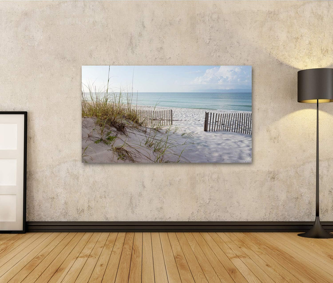 islandburner Bild auf Leinwand Landschaft Dünen Strand Und Meer Bei Sonnenaufgang -Golf Von Mexiko B