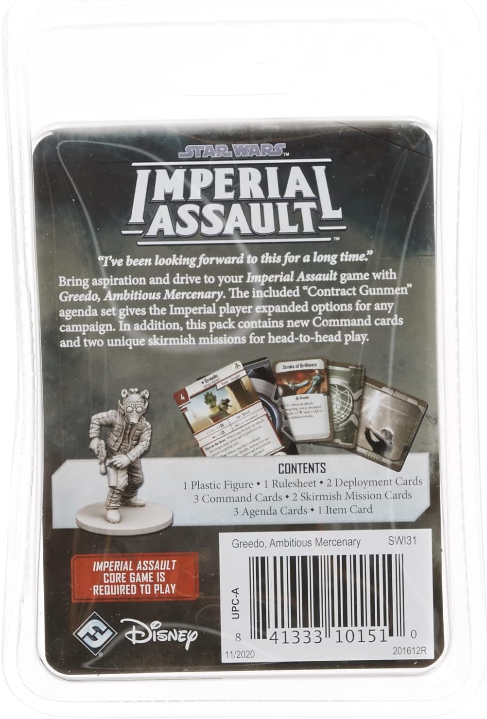 Fantasy Flight Games, Imperial Assault Villain Pack Greedo, Board Game, Ages 14+, 2-5 Players, 60-12