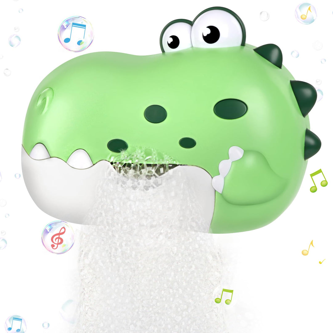 Badewannenspielzeug, Wiederaufladbares Schaummaschine Badespielzeug mit Musik, Dino Badespielzeug Ba