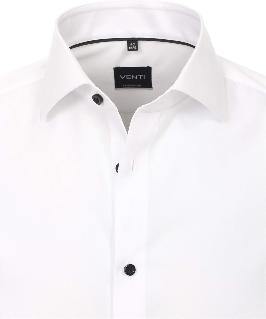 Venti Herren Popeline Hemd uninah 001980 Modern Fit 41 Weiss, 41 Weiss