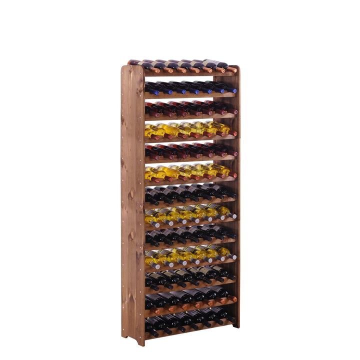 Weinregal/Flaschenregal System"Optiplus" Modell 5, für 91 Fl, Holzverbundstoff, braun