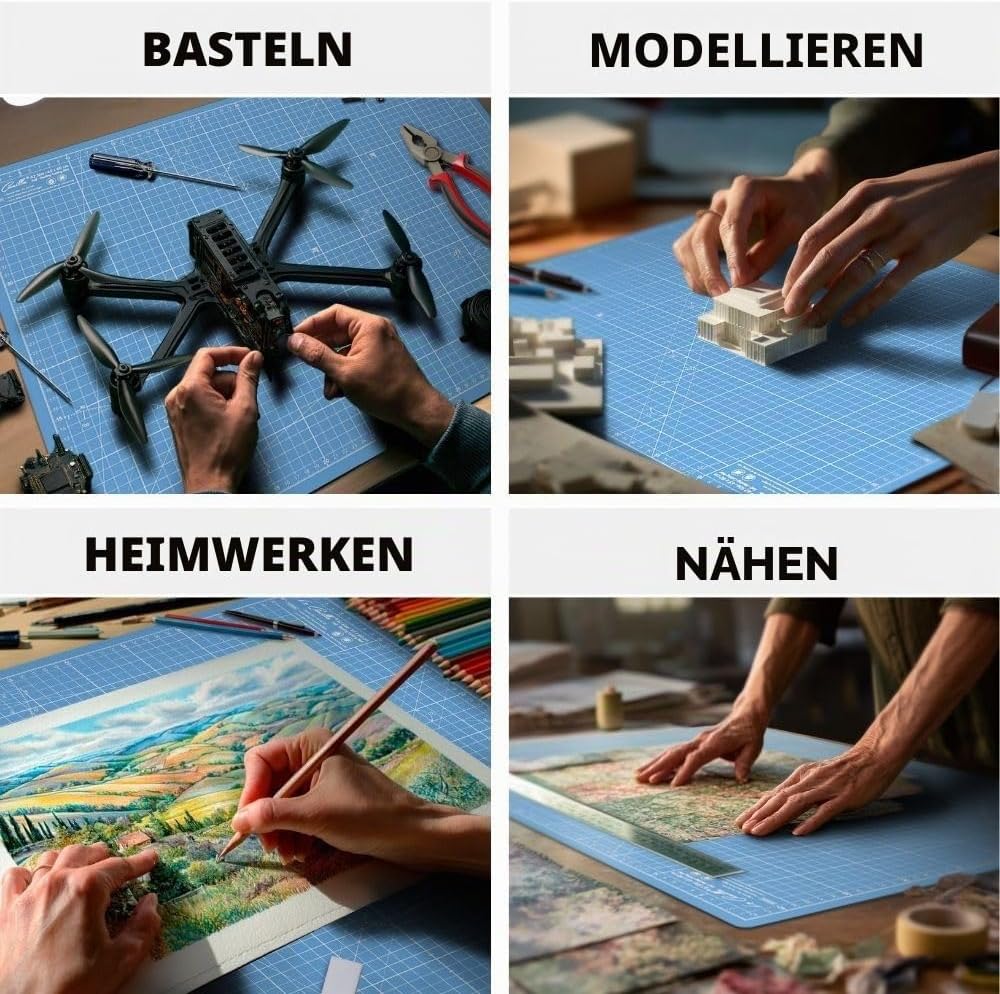 La Canilla Schneidematte A2 Selbstheilend (60x45 cm - 24x18") Cutting Mat Schneideunterlage für Bast
