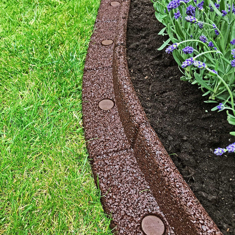 EcoShape FlexiBorder - das Flexible Rasenkantensystem (2 x 1 Meter, Braun)