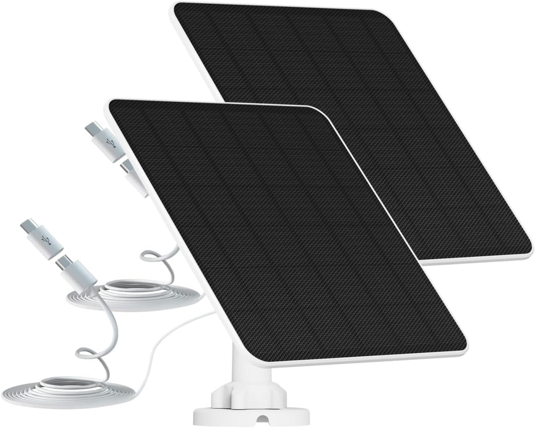 6W Solarpanel für Akku Überwachungskamera Aussen, 5V Solarpanel-Ladegerät für Wiederaufladbare Kamer