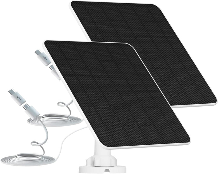 6W Solarpanel für Akku Überwachungskamera Aussen, 5V Solarpanel-Ladegerät für Wiederaufladbare Kamer
