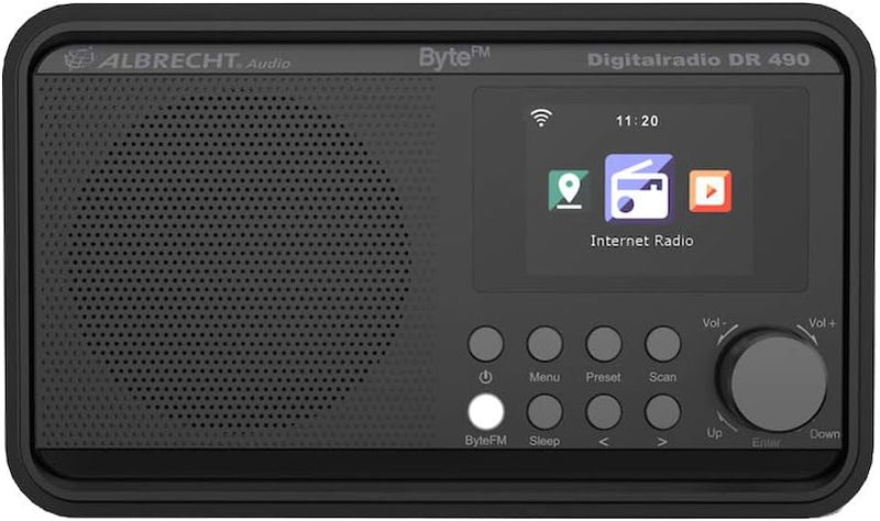 Albrecht DR490 ByteFM, Internet/DAB+/UKW Radio mit Farbdisplay, 27492, Radiosteuerung via Smartphone