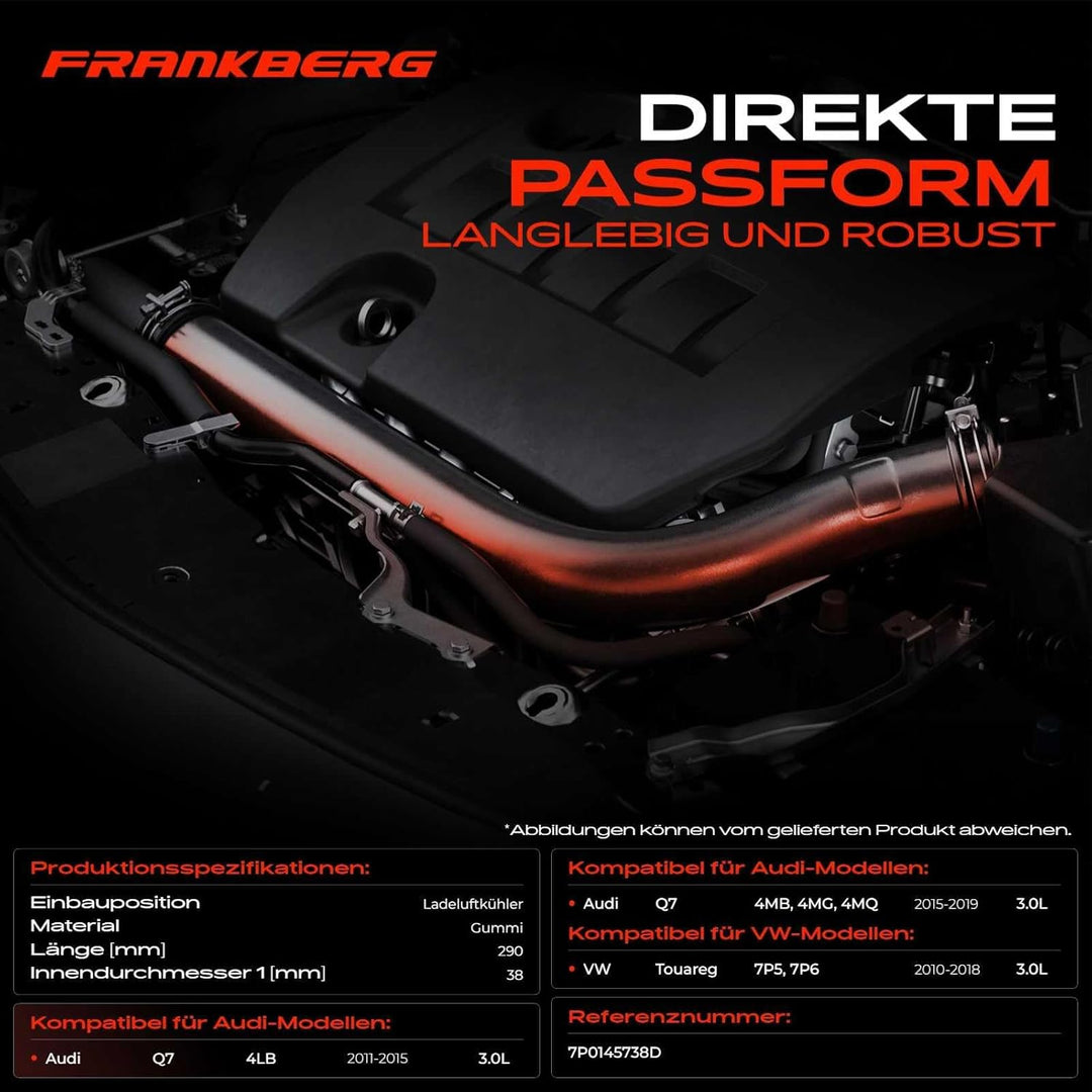 Ladeluftschlauch Turboschlauch für Q7 T-o-u-a-r-e-g 4LB 4MB 7P5 3.0L Diesel 2010-2019 7P0145738D